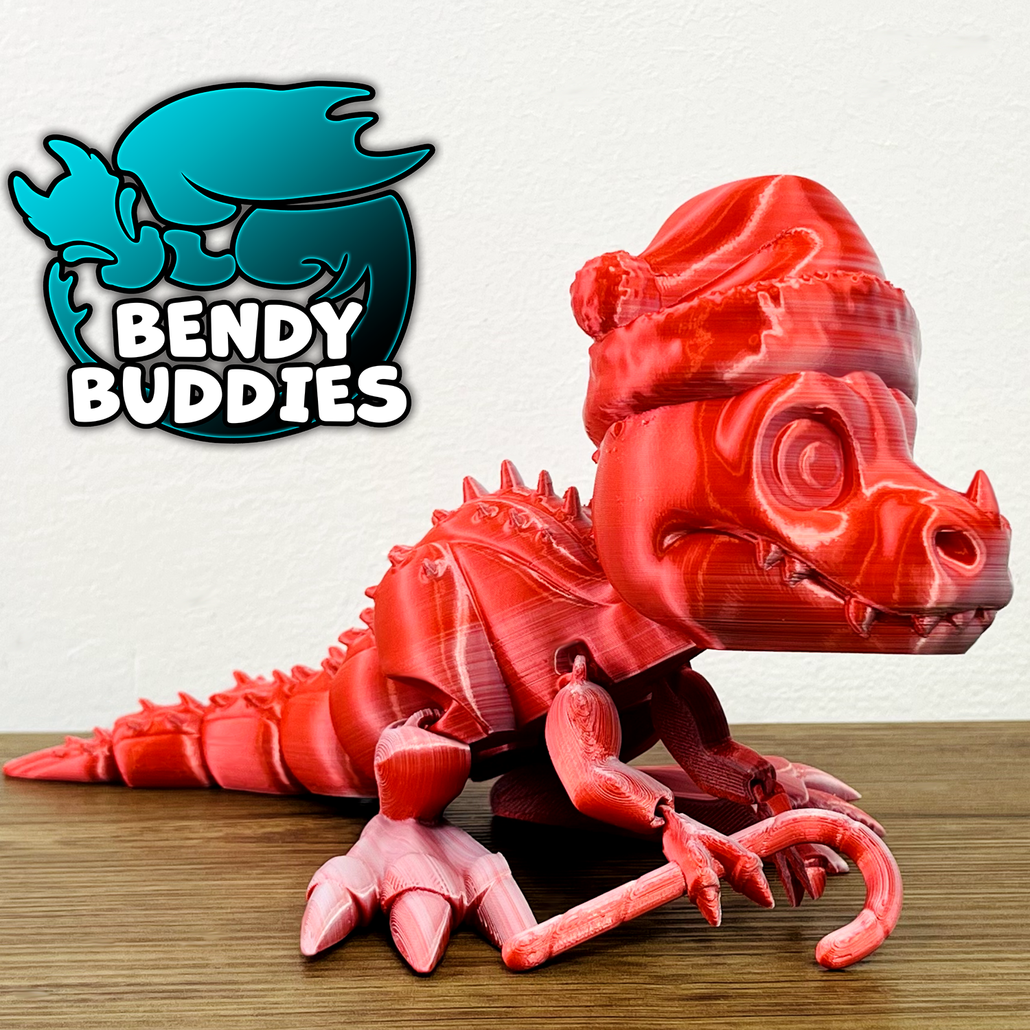 0020 - Bendy Buddies - T-Rex (Christmas)