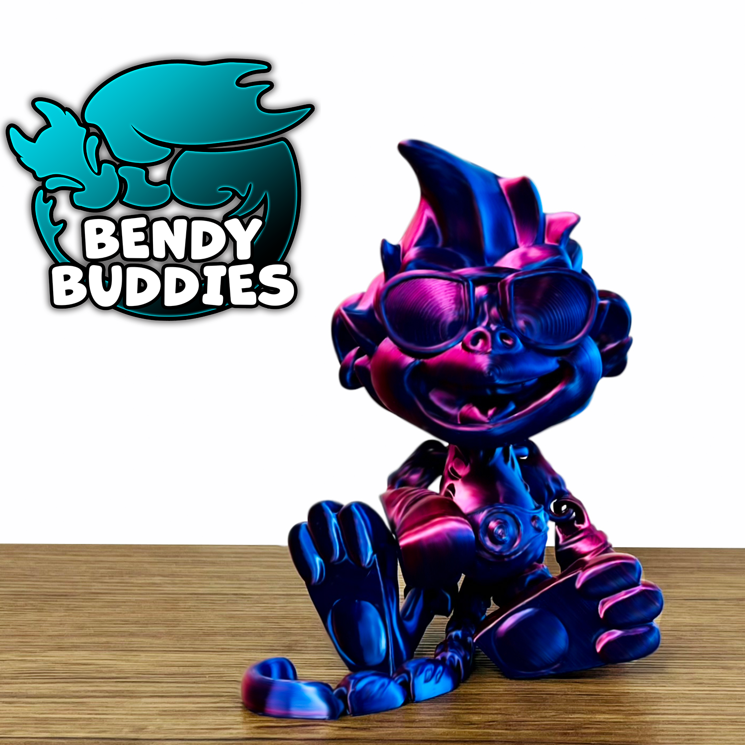 0024 - Bendy Buddies - Monkey Puck Boxer (with sunglasses)