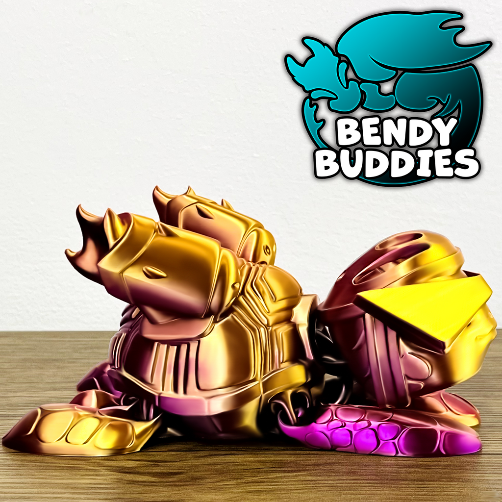 0027 - Bendy Buddies - Speedle Turtle (Pointy Glasses)