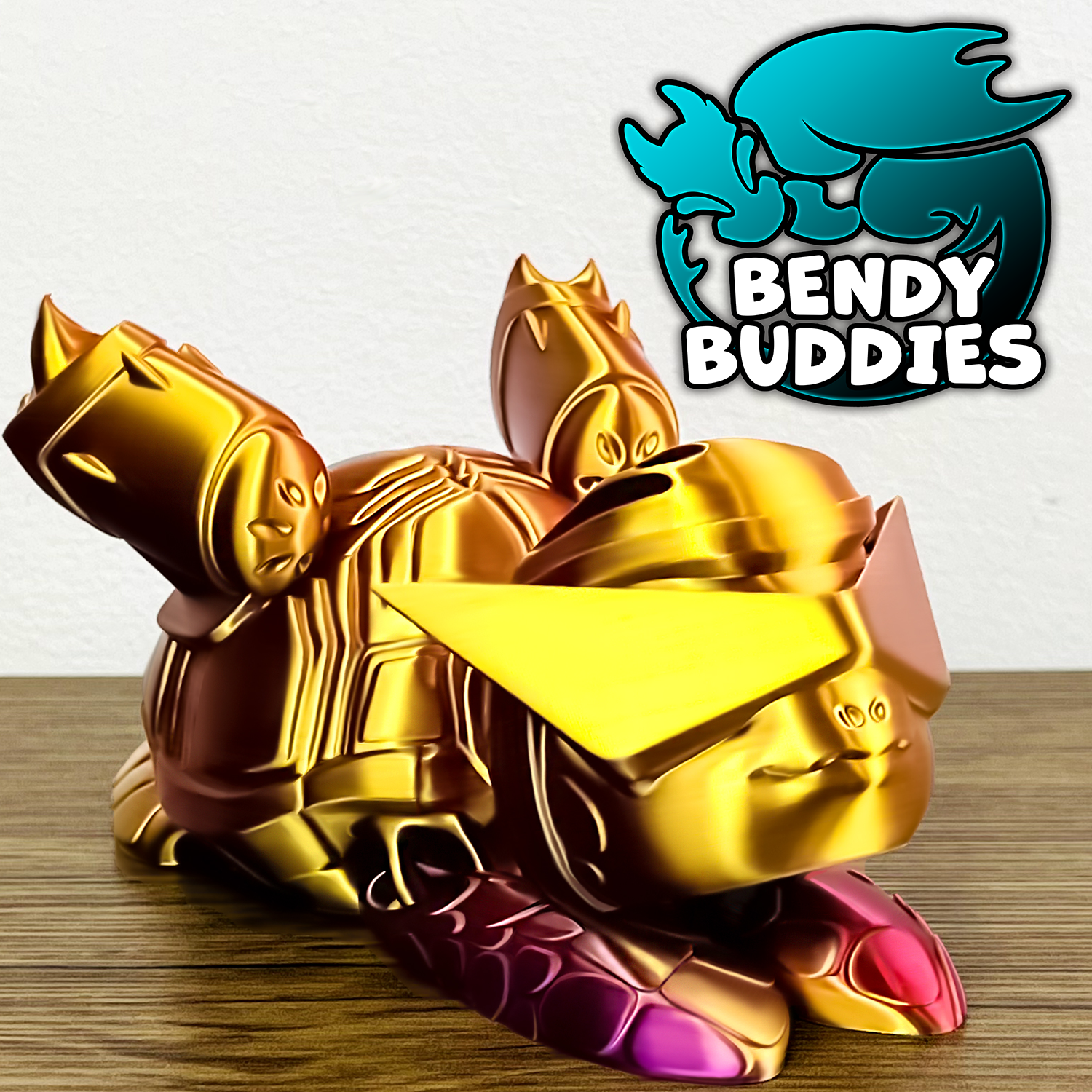 0027 - Bendy Buddies - Speedle Turtle (Pointy Glasses)