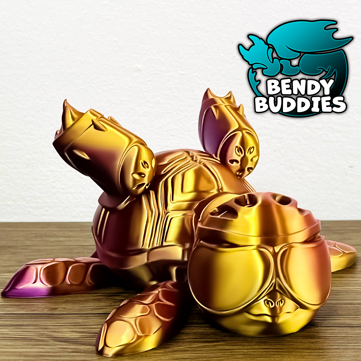 0028 - Bendy Buddies - Speedle Turtle (Round Glasses)