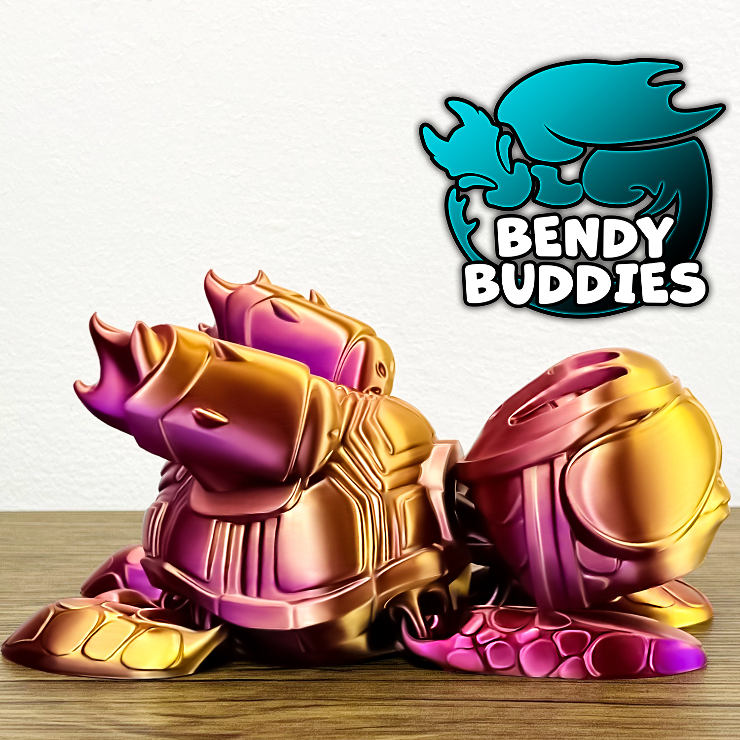 0028 - Bendy Buddies - Speedle Turtle (Round Glasses)