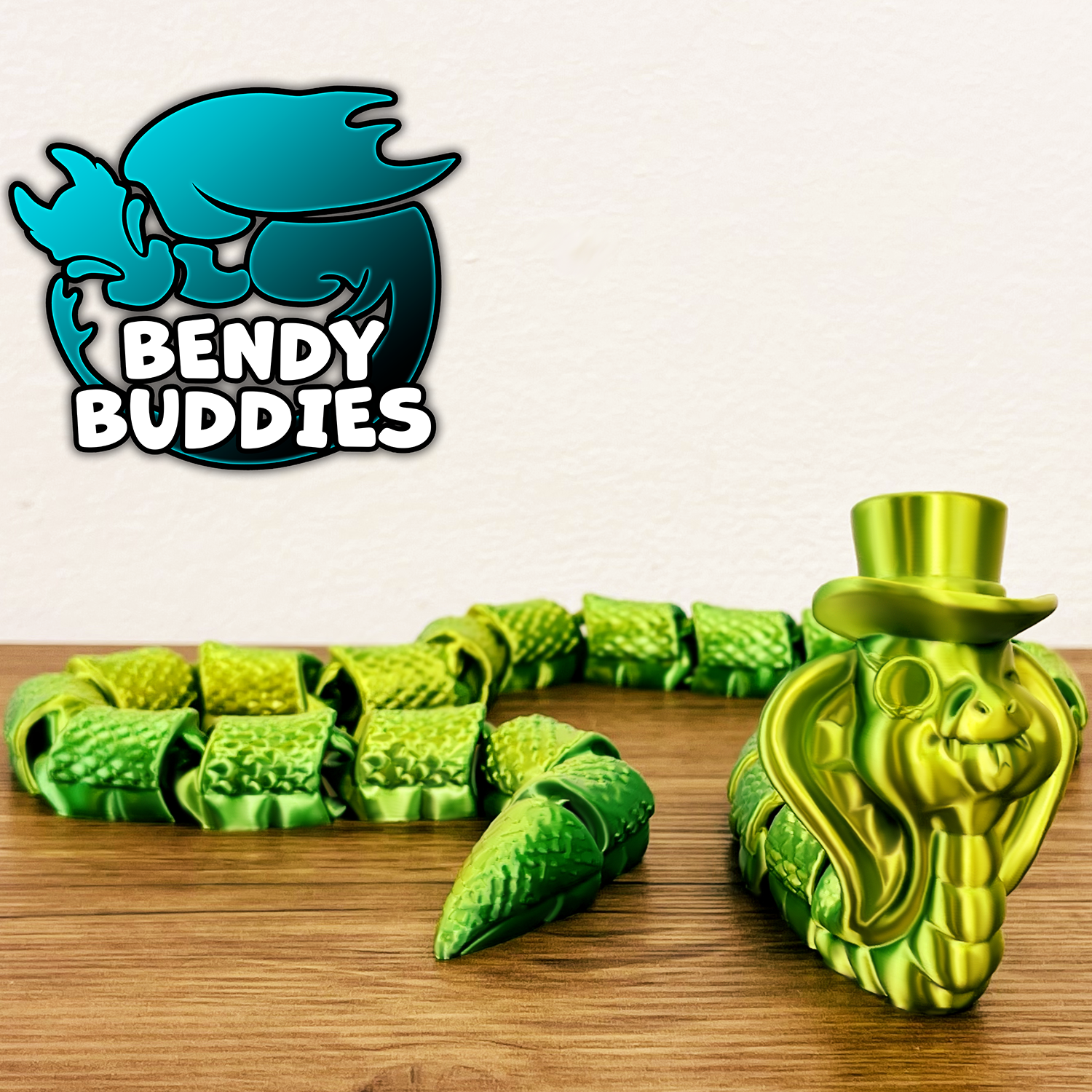 0034 - Bendy Buddies - Snicksy the Snake (Gentleman)