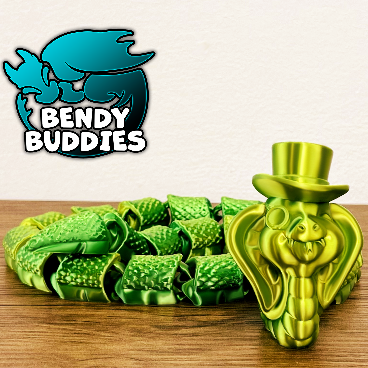 0034 - Bendy Buddies - Snicksy the Snake (Gentleman)