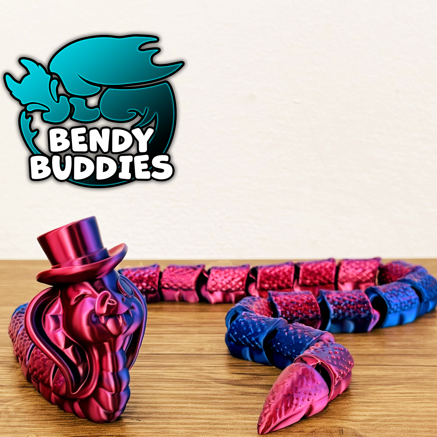 0034 - Bendy Buddies - Snicksy the Snake (Gentleman)