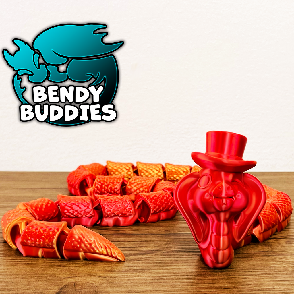 0034 - Bendy Buddies - Snicksy the Snake (Gentleman)