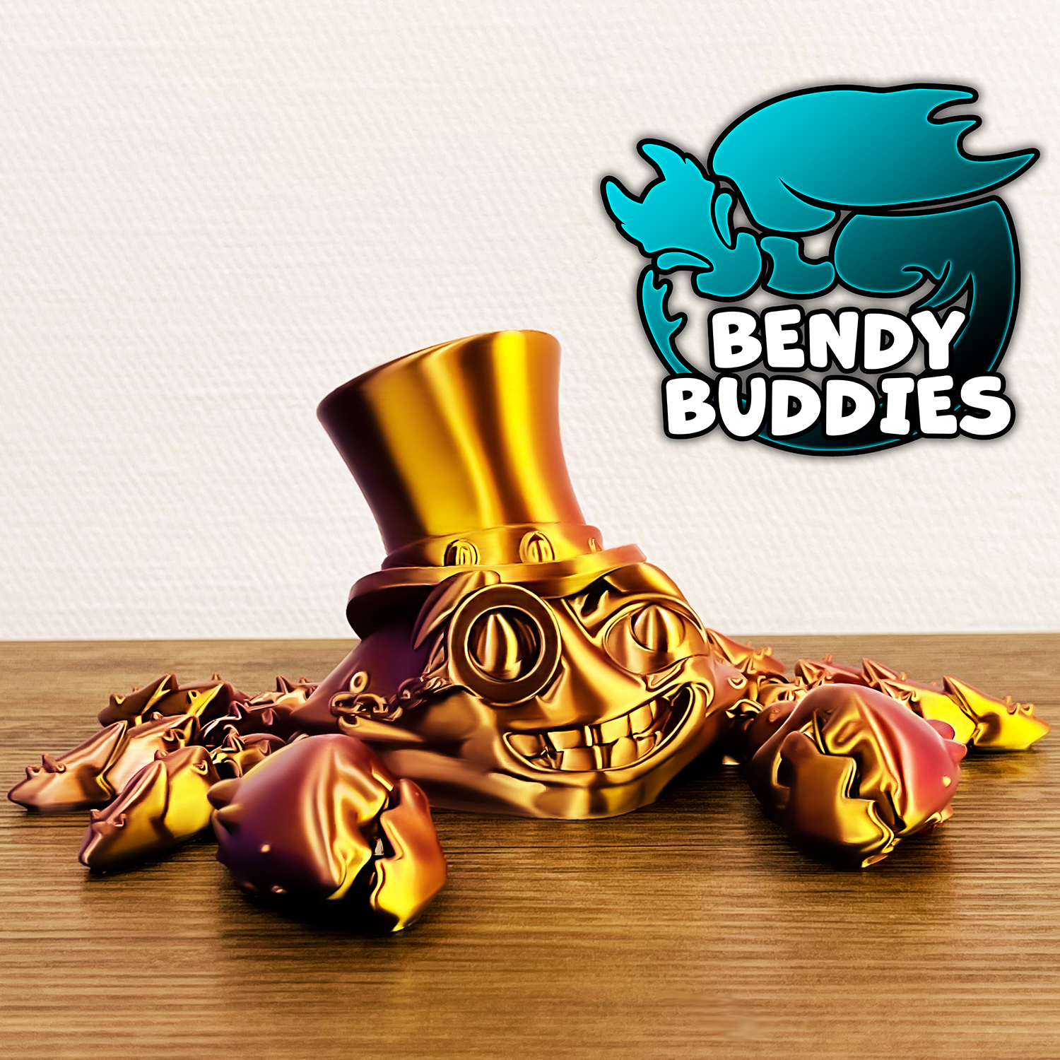 0037 - Bendy Buddies - Crabzy (Gentleman Hat and Monocle)