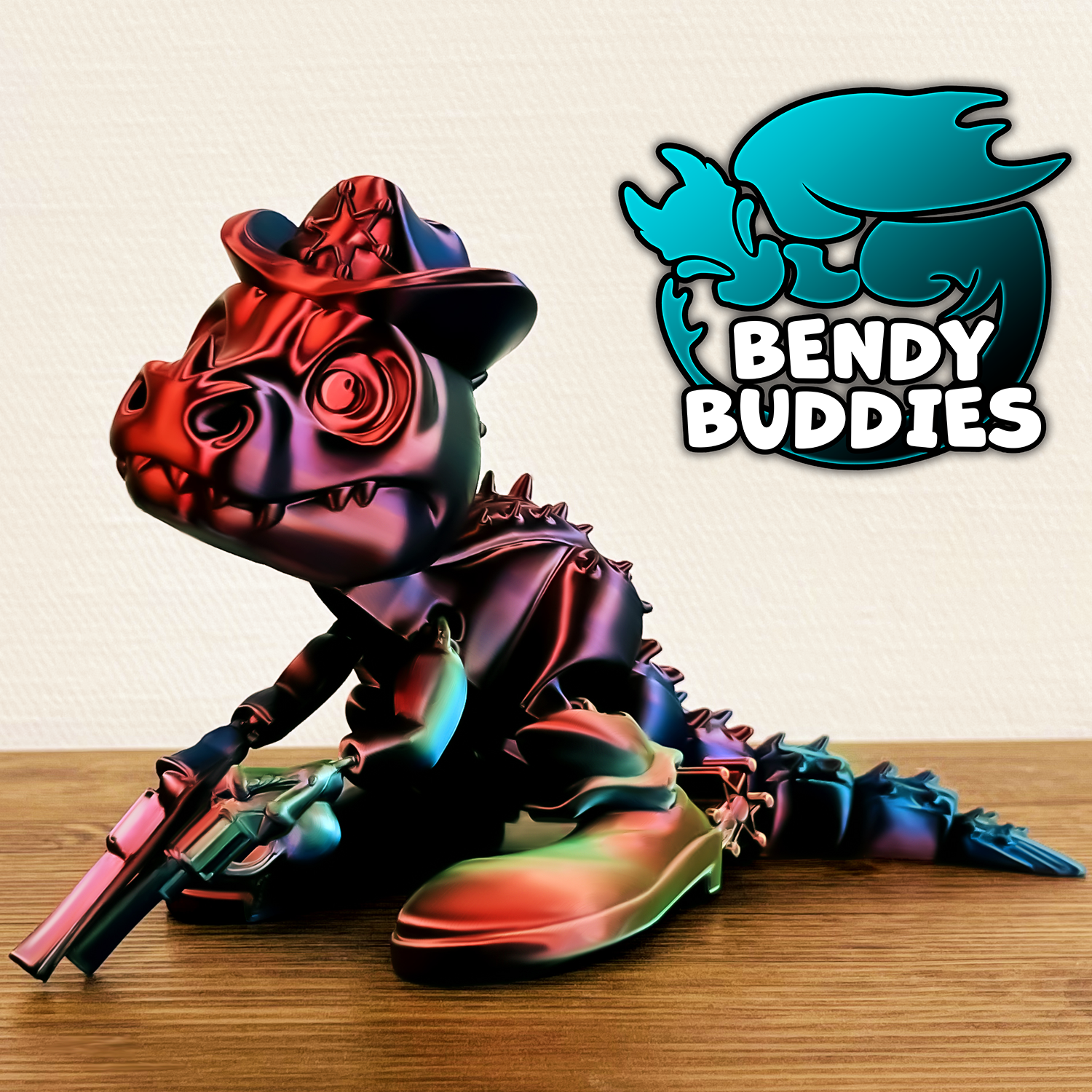 0039 - Bendy Buddies - Sheriff Spike the Gunslinger Dino