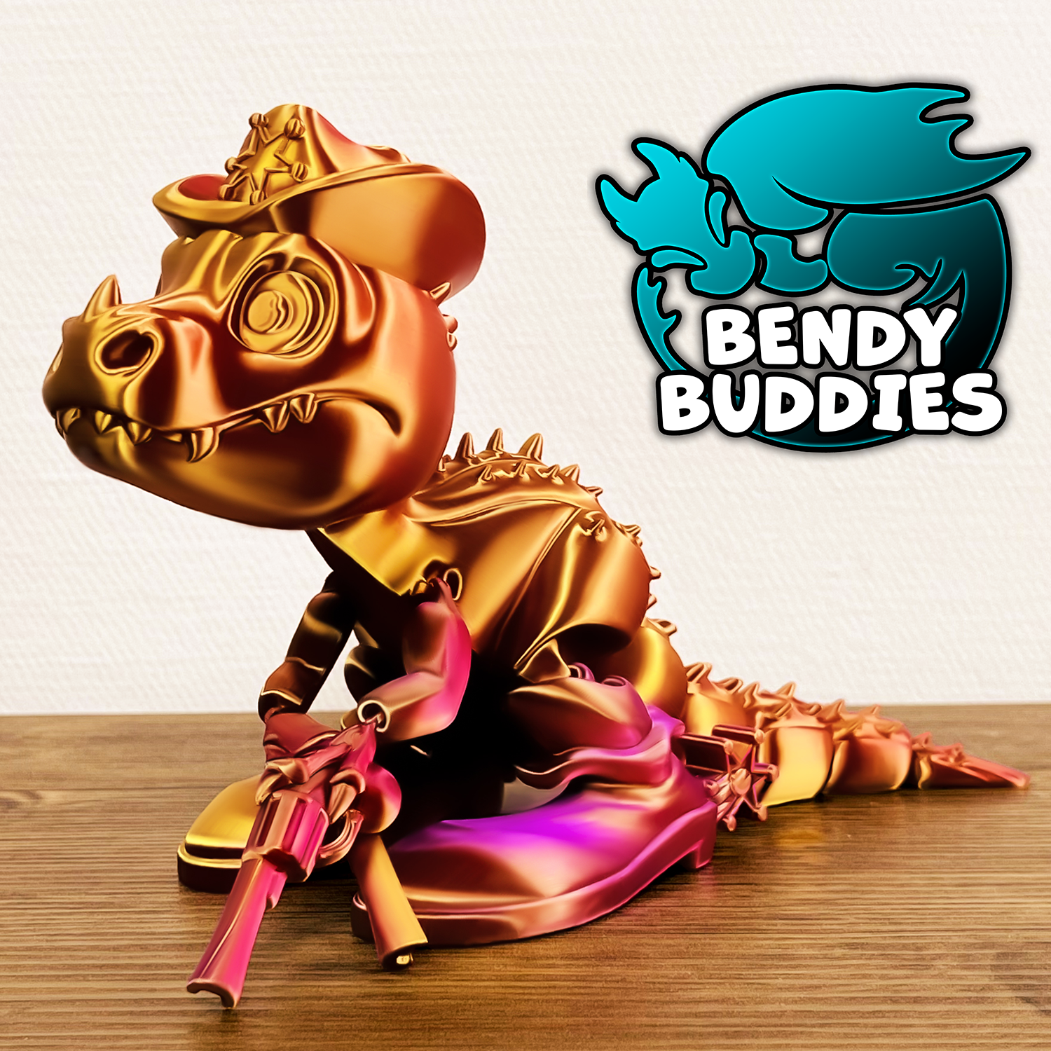 0039 - Bendy Buddies - Sheriff Spike the Gunslinger Dino