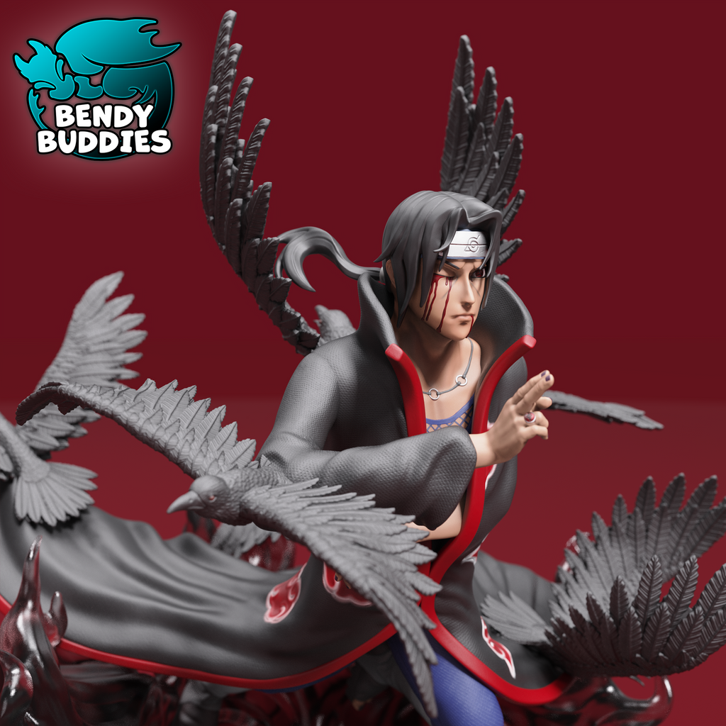 0040A - Bendy Buddies - Itachi (Naruto Fan Art) PAINTED