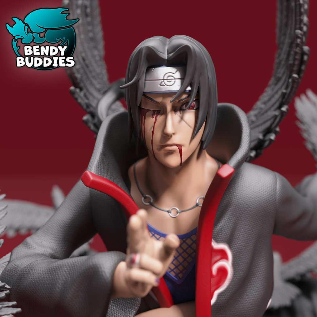 0040A - Bendy Buddies - Itachi (Naruto Fan Art) PAINTED
