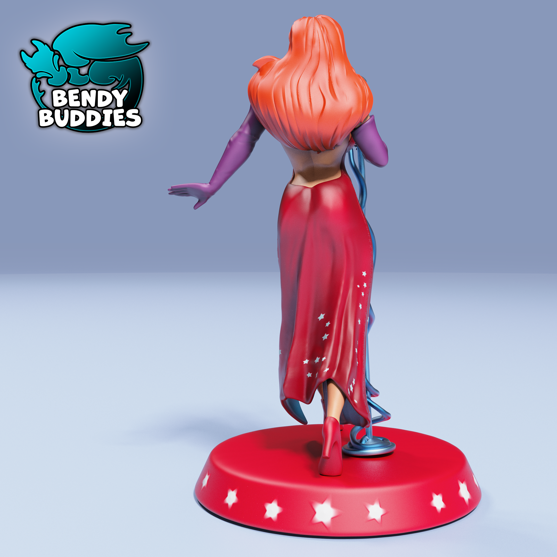 0043A - Bendy Buddies - Jessica Rabbit (Fan Art) PAINTED