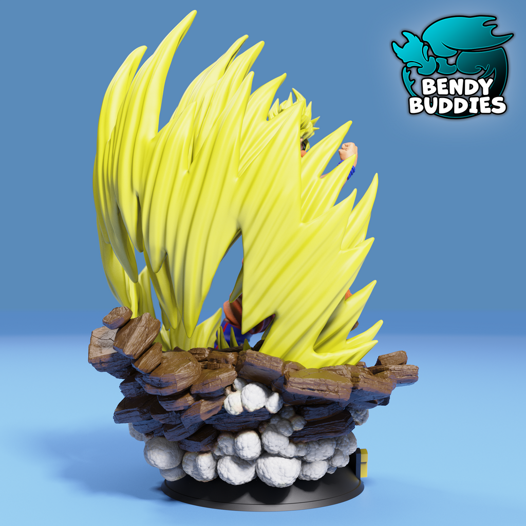 0053B - Bendy Buddies - Son Goku (Dragon Ball Z Fan Art) UNPAINTED