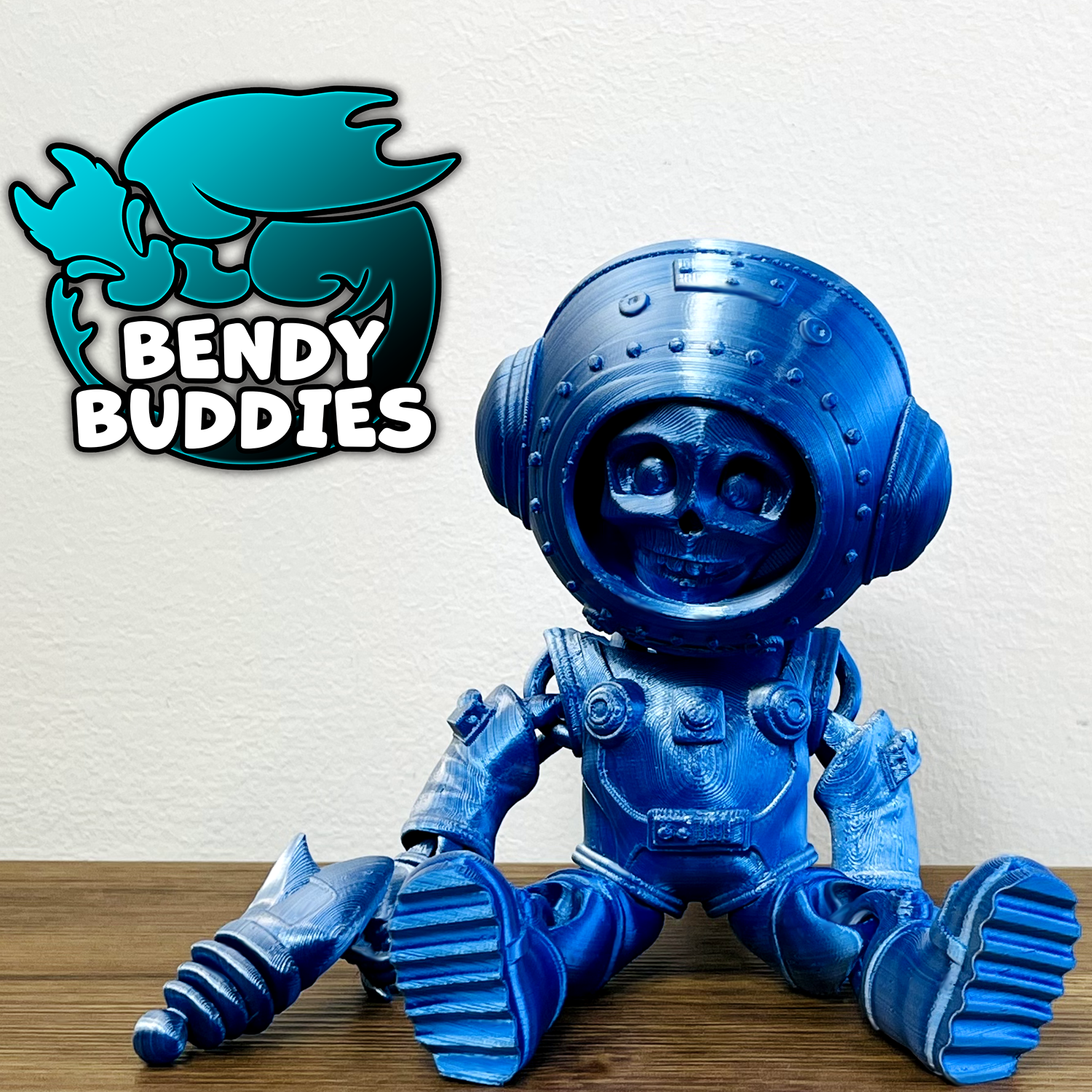 0018 - Bendy Buddies - Astronaut Skelenaut (with blaster)