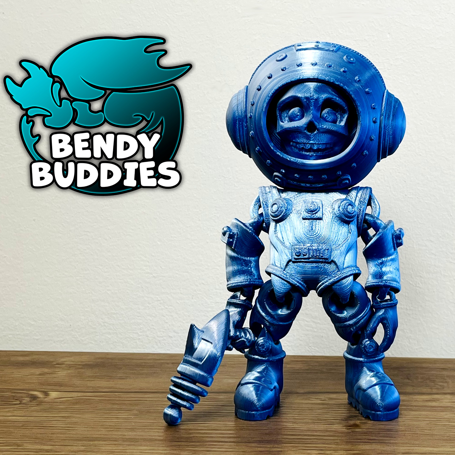 0018 - Bendy Buddies - Astronaut Skelenaut (with blaster)