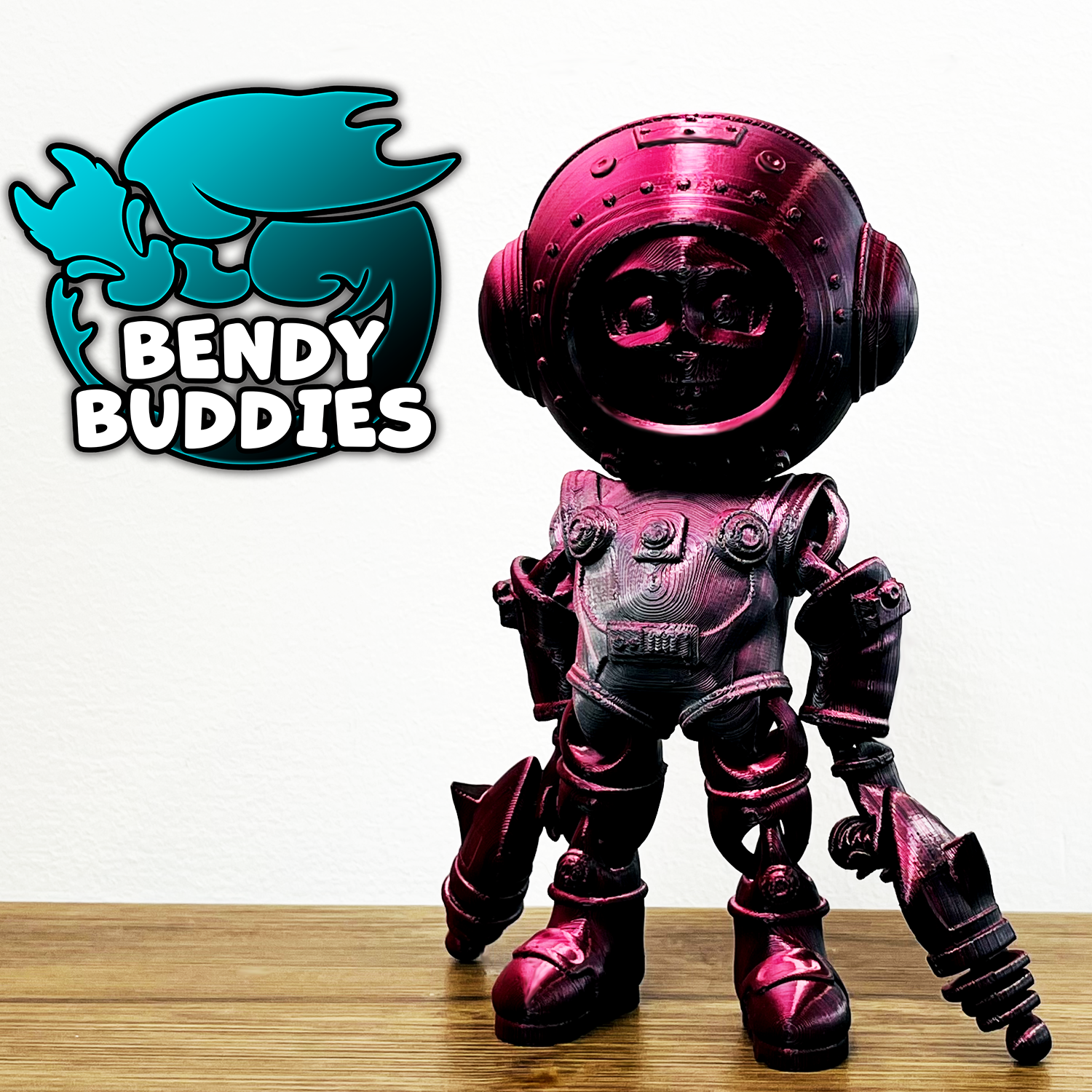 0019 - Bendy Buddies - Astronaut Skelenaut (2 Blasters)